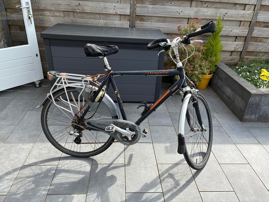 Gazelle herenfiets met versnellingen, Fietsen en Brommers, Fietsen | Heren | Herenfietsen, Ophalen, Gebruikt, Versnellingen, 57 tot 61 cm