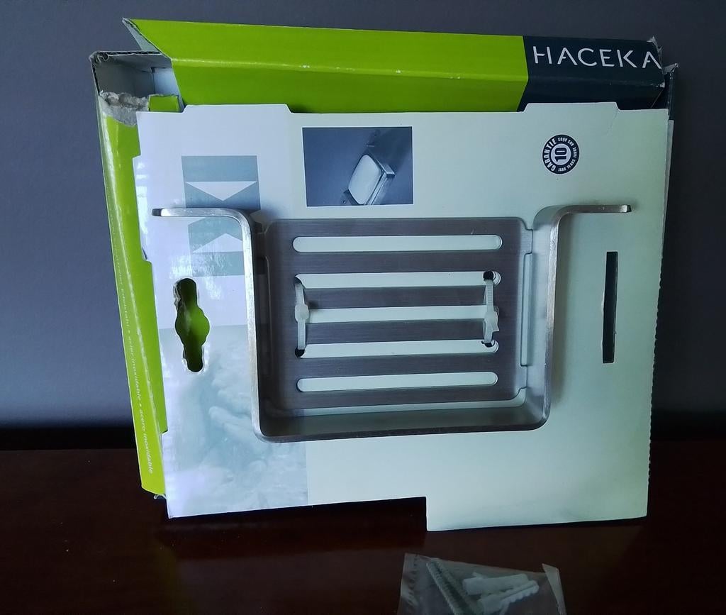Haceka,nieuw zeepbakje in de verpakking., Ophalen of Verzenden, Nieuw, Rvs, Douche