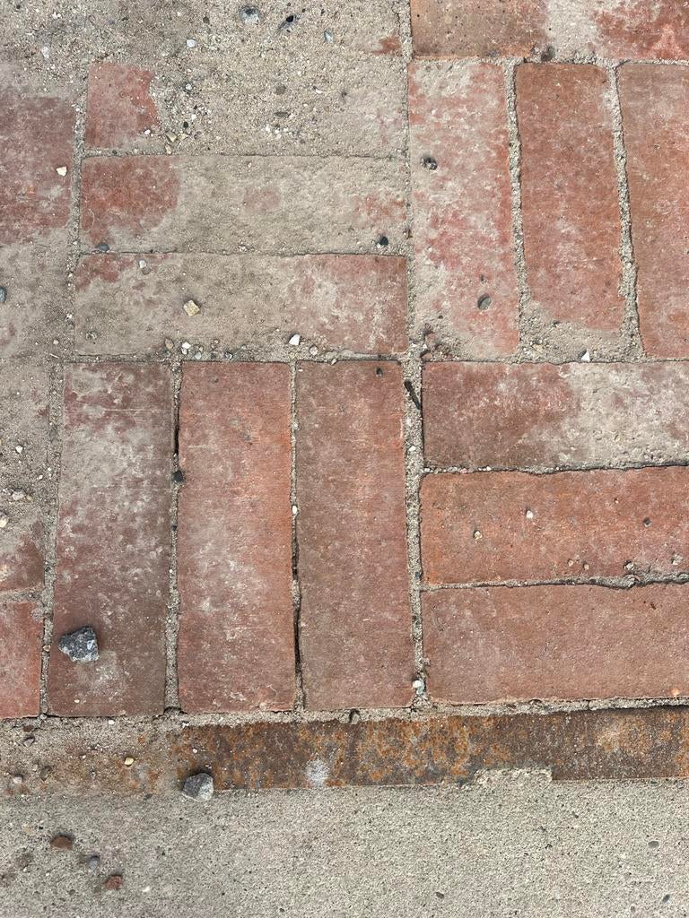 Rode gebakken klinkers ca. 20m2, Tuin en Terras, Ophalen, Overige materialen, Klinkers, Zo goed als nieuw