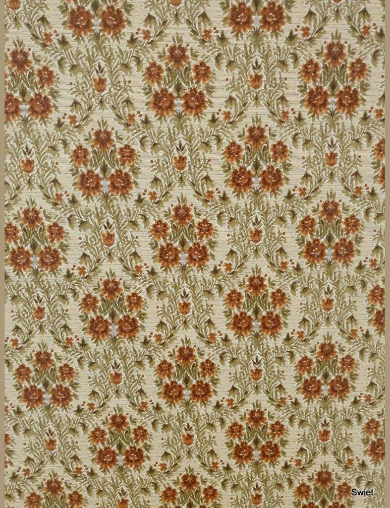 5423 klassiek barok behang bloemen roestbruin beige swiet, Verzenden, Minder dan 10 m², Beige
