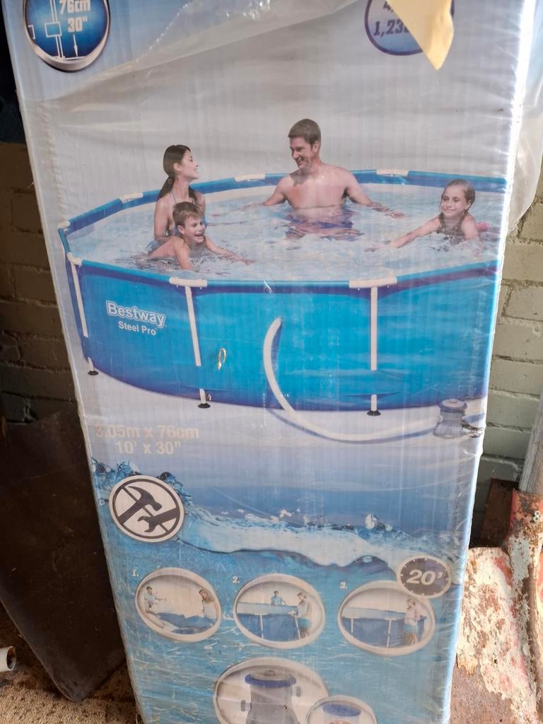 Zwembad, Ophalen, Rechthoekig, Opzetzwembad, Minder dan 80 cm