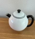Wit met zwarte theepot (hoogte 13cm), Overige typen, Ophalen of Verzenden, Zo goed als nieuw, Overige stijlen