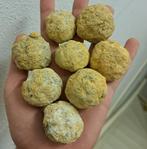 8x Bergkristal Geode om zelf te kraken edelstenen Geodes, Verzamelen, Mineralen en Fossielen, Ophalen of Verzenden