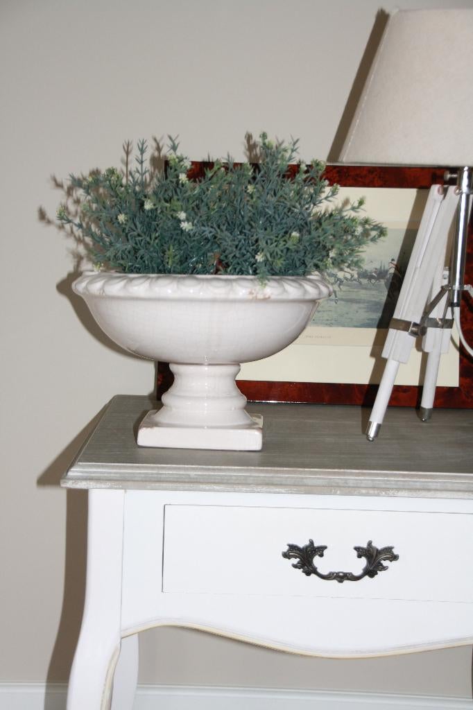 Riverdale pot vaas op voet bloempot brocante Jeanne d'Arc, Antiek en Kunst, Ophalen of Verzenden