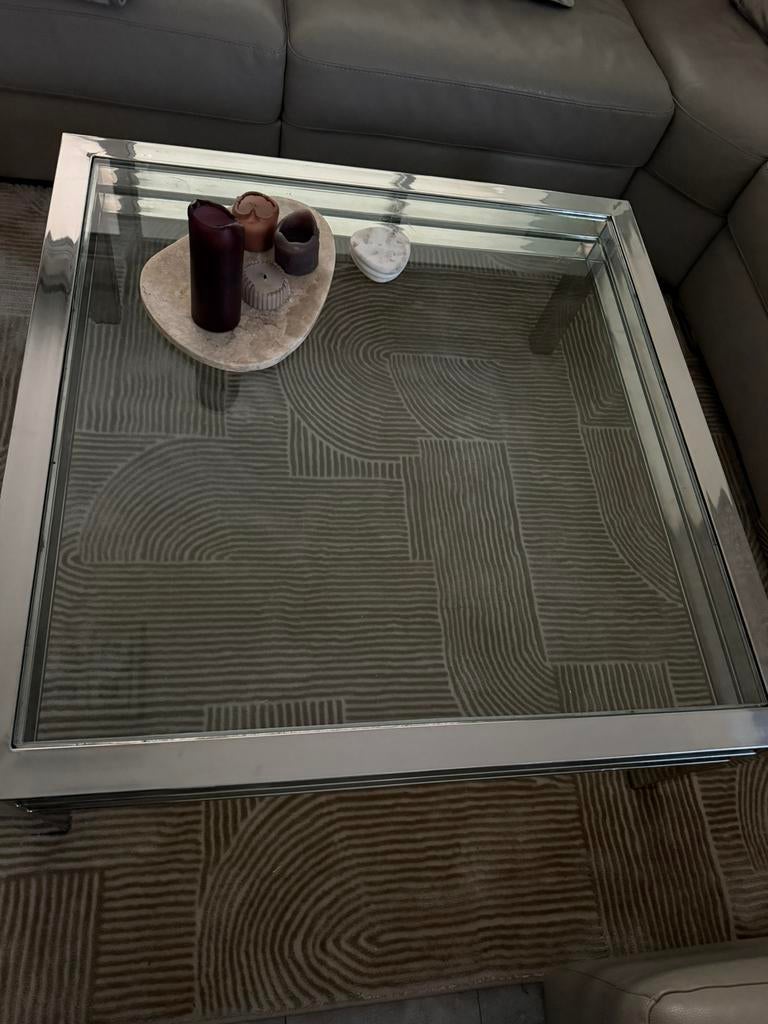 Salon tafel, Huis en Inrichting, Tafels | Salontafels, Ophalen, 50 tot 100 cm, Vierkant, 50 tot 100 cm