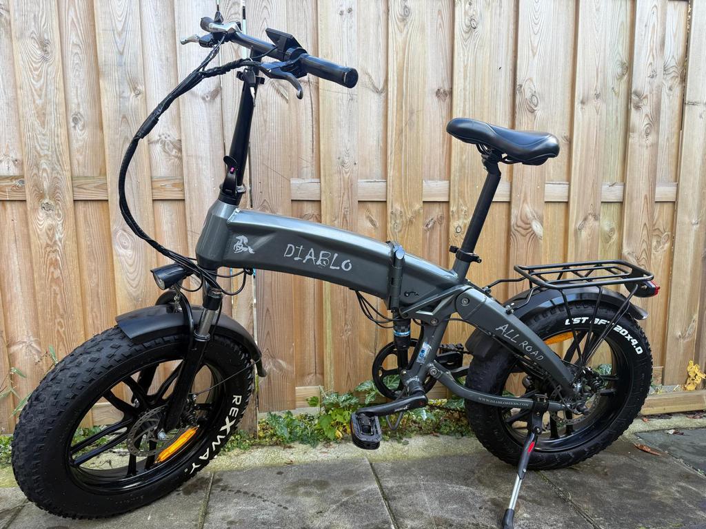 Elektrische FatBike Diablo vouwfiets, Fietsen en Brommers, Fietsen | Vouwfietsen, 20 inch of meer, Versnellingen, Zo goed als nieuw
