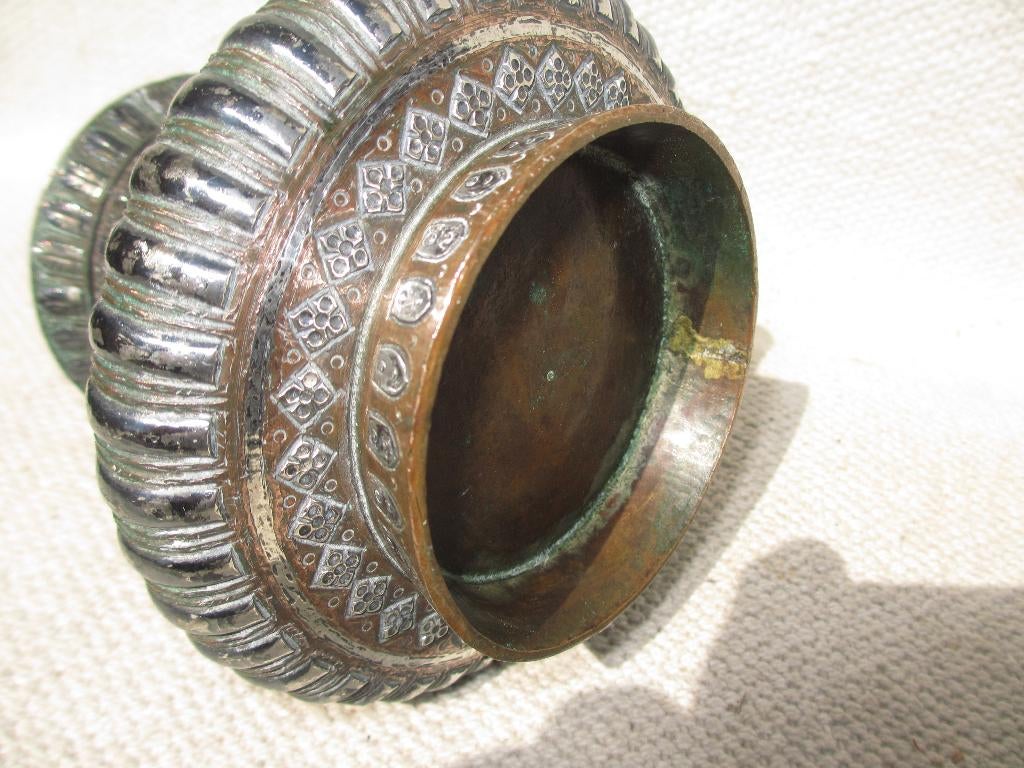 Antieke brons/ zilver pot 19e eeuw Thanjavur (Tanjore) India, Antiek en Kunst, Ophalen of Verzenden