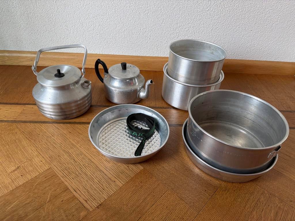 Campingpannen, waterketel en theepot, Ophalen of Verzenden, Zo goed als nieuw