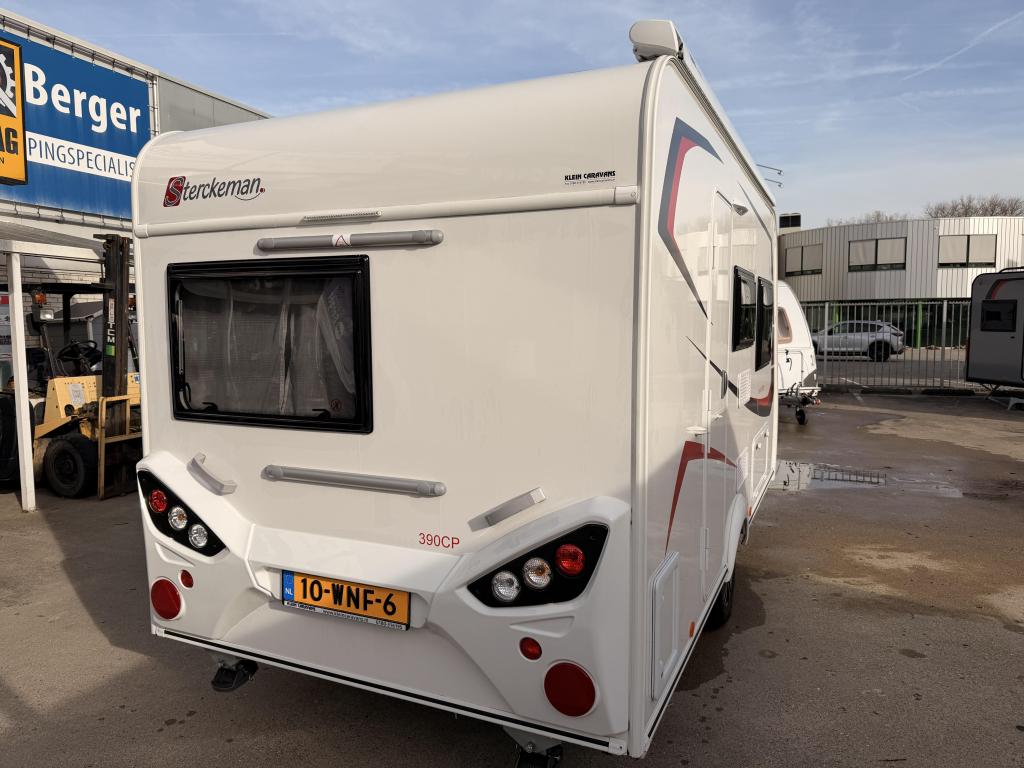 Sterckeman Easy Comfort 390 CP +Fietsen+Mover+luifel Thule, Sterckeman, 4 tot 5 meter, Schokbreker, Dwarsbed