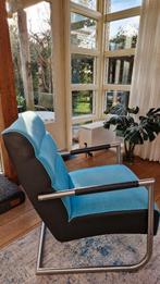 2 blauwe fauteuils, Huis en Inrichting, Ophalen, Gebruikt, Stof, Minder dan 75 cm