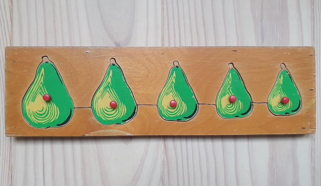 leuke houten puzzel met peren, €3,50 aan verzendkosten, Verzenden, Minder dan 10 stukjes, Zo goed als nieuw, Van hout