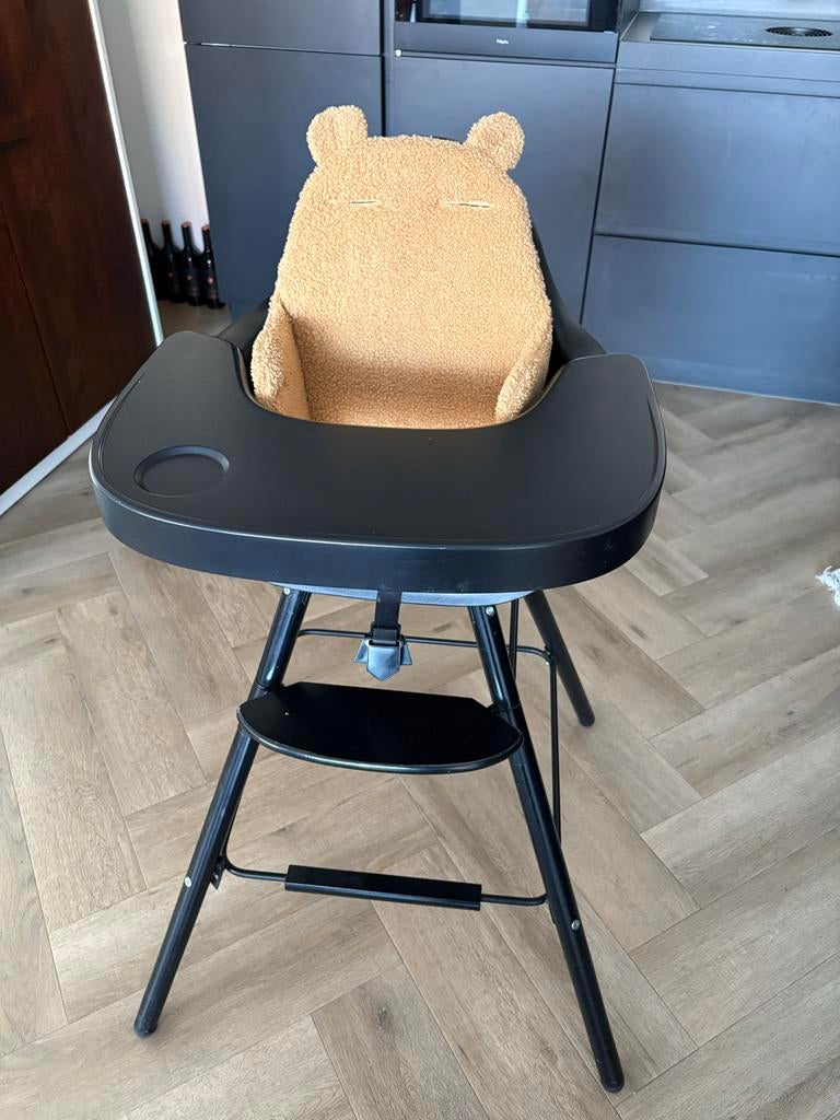 Childwood Evolu 2 kinderstoel zwart, Ophalen of Verzenden, Zo goed als nieuw, Meegroeistoel, Afneembaar eetblad