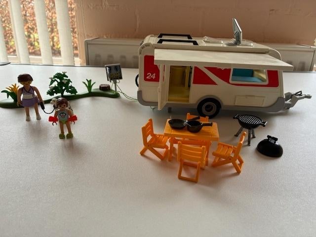 Playmobil gezinscaravan 5434, Ophalen of Verzenden, Zo goed als nieuw, Complete set