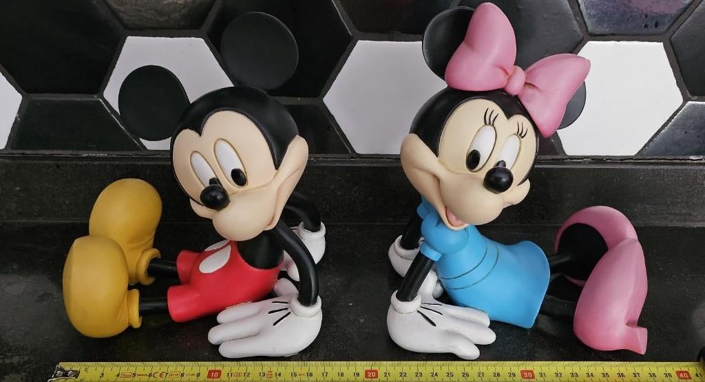 Disney Mickey Minnie boekensteunen, Verzamelen, Disney, Ophalen of Verzenden, Mickey Mouse, Gebruikt, Beeldje of Figuurtje