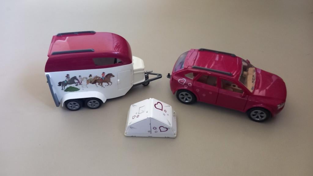 Schleich auto, trailer en tent, Ophalen, Gebruikt, Bus of Vrachtwagen, Overige merken