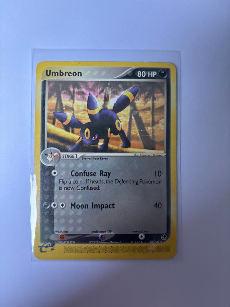 Umbreon Pokémon Kaart - Neo Discovery 24/100 (2003), Ophalen, Gebruikt, Losse kaart