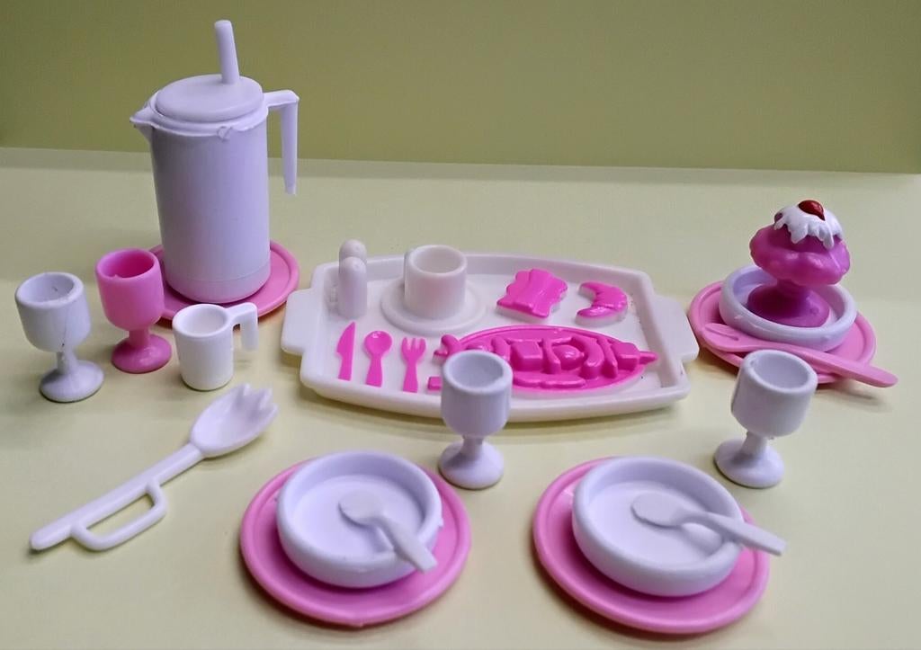 Vintage Barbie Sindy/Fleur Accessoires Ontbijt servies, Verzamelen, Verzenden, Gebruikt, Accessoires