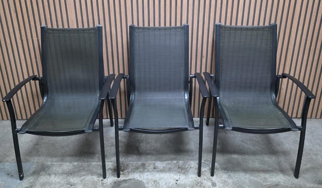 60 x Kees Smit terrasstoelen terras stoelen horeca cafe tuin, Ophalen of Verzenden, Zo goed als nieuw, Zwart, Vijf, Zes of meer stoelen