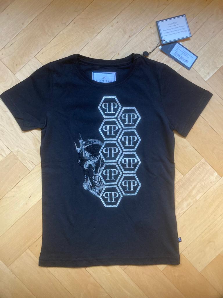 Philipp plein shirt zwart jersey skull maat 128 nieuw!, Kinderen en Baby's, Kinderkleding | Maat 128, Philipp Plein, Jongen of Meisje