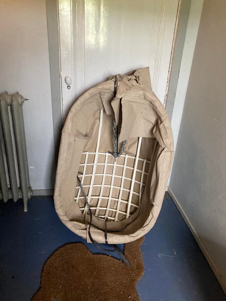 New Sissy Boy Homeland Egg Chair rotan rattan hangstoel, wit, Ophalen, Wit, Nieuw, Riet of Rotan