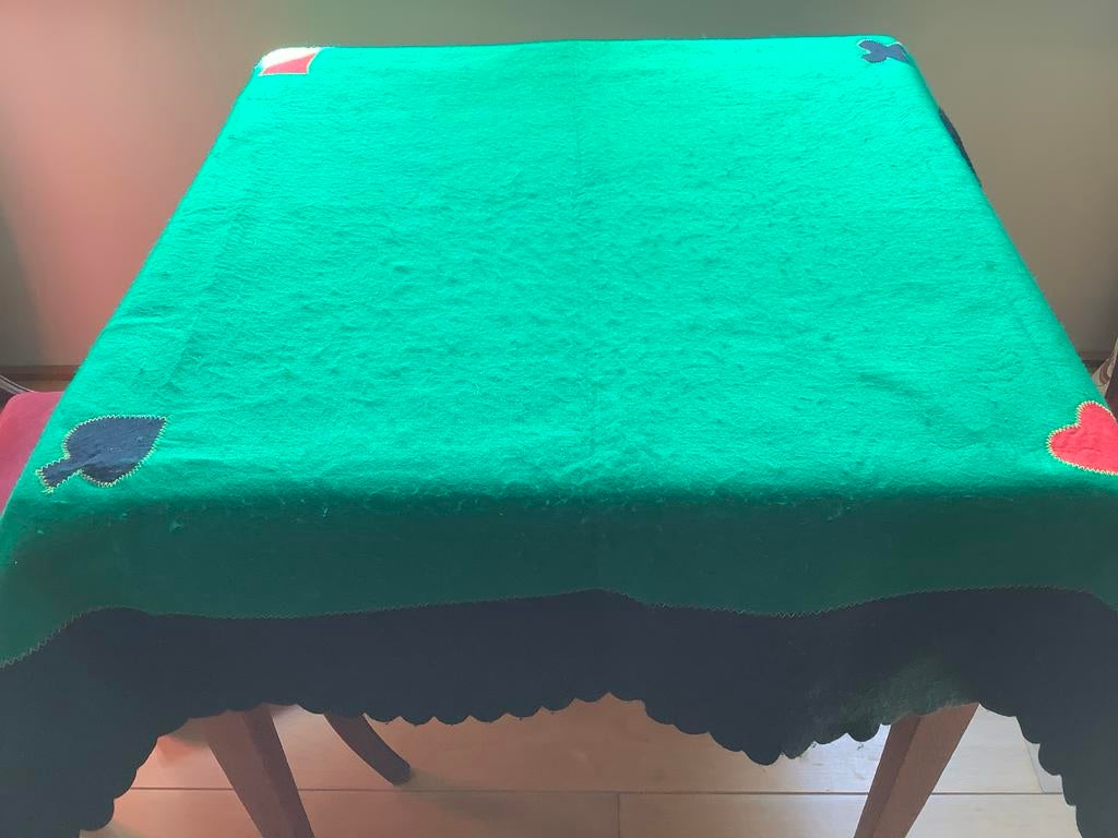 Bridge/kaartkleed vilt 130 x 130 cm, Ophalen, Gebruikt, Overige typen