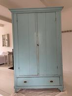 Antiek blauwe kast.. brocante, Antiek en Kunst, Ophalen