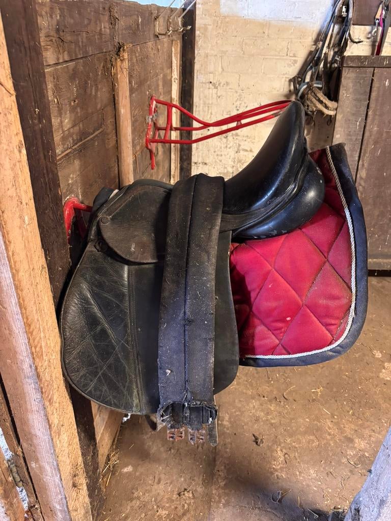 Oud zadel d pony, Dieren en Toebehoren, Ophalen of Verzenden, Gebruikt