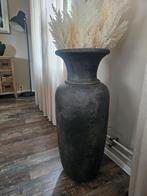 Grote decoratieve vaas / kruik - Zonder inhoud, Steen, Gebruikt, Zwart, Ophalen of Verzenden