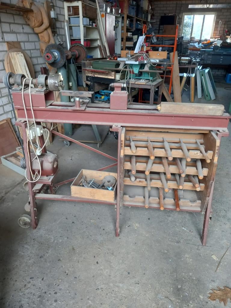 Te koop houtdraaibank Elektromekano, Ophalen, Gebruikt