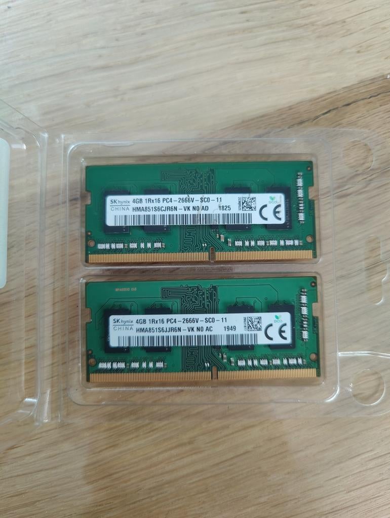 SK Hynix 8GB (2x4GB) DDR4 RAM voor laptop/mini PC 2666V, Computers en Software, RAM geheugen, Gebruikt, DDR4, 8 GB, Ophalen of Verzenden