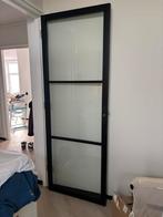 Staal look deur stomp, Doe-het-zelf en Verbouw, Deuren en Horren, Ophalen, Binnendeur, 200 tot 215 cm, Glas