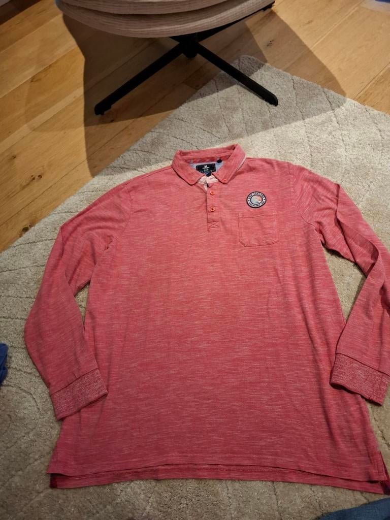 NZA Polo Longsleeve Oranjerood XXL polo shirt lange mouw, Overige maten, Ophalen of Verzenden, NZA, Gedragen