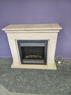 marmeren schouw met elektrische kachel, Huis en Inrichting, Kachels, Ophalen, Gebruikt, Elektrisch, Overige soorten