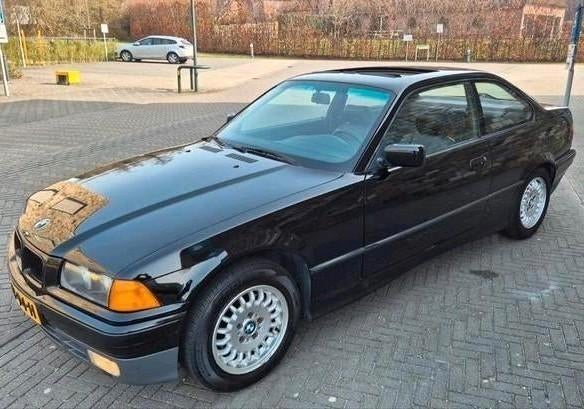 🟢BMW E36 325is 192Pk/Airco🥶Dakje/Supersprint, Achterwielaandrijving, Zwart, Leder, Handgeschakeld