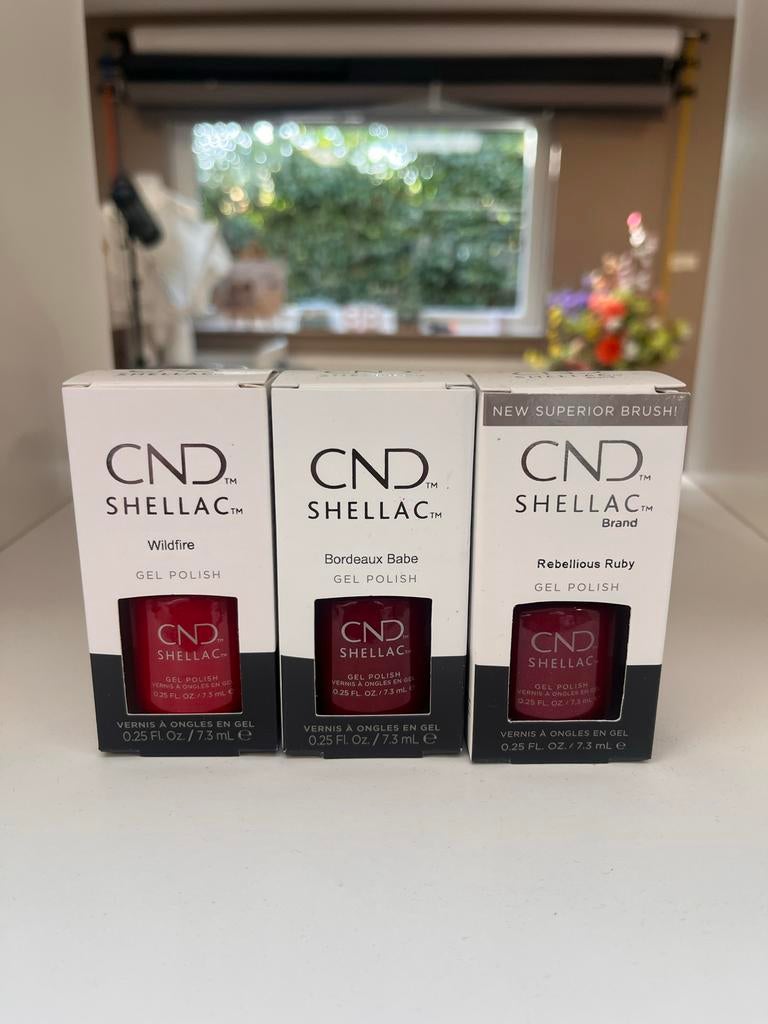 CND Shellac Gel Polish - Diverse Kleuren, Nieuw, Ophalen of Verzenden, Rood, Handen en Nagels