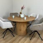 OUTLET model, Eettafel Nora Naturel - Ø120cm | Rond, Niet ingevuld, Nieuw, Ophalen of Verzenden, Niet ingevuld