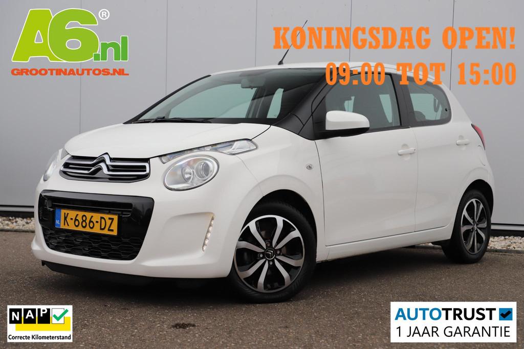 Citroen C1 1.0 VTi Shine 15 inch LMV Navigatie Achteruitrijc, Auto's, Citroën, Voorwielaandrijving, Stof, Gebruikt, Euro 6