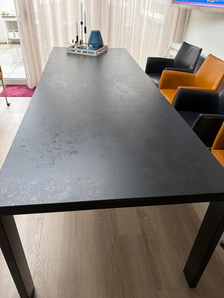 Prachtige kwaliteit Eetkamertafel, Huis en Inrichting, Tafels | Eettafels, Ophalen, Glas, 200 cm of meer, 50 tot 100 cm