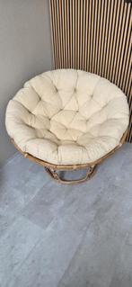 Rotan Papasan stoel met kussen - Rond en comfortabel, Ophalen, Gebruikt, Overige kleuren, Stof