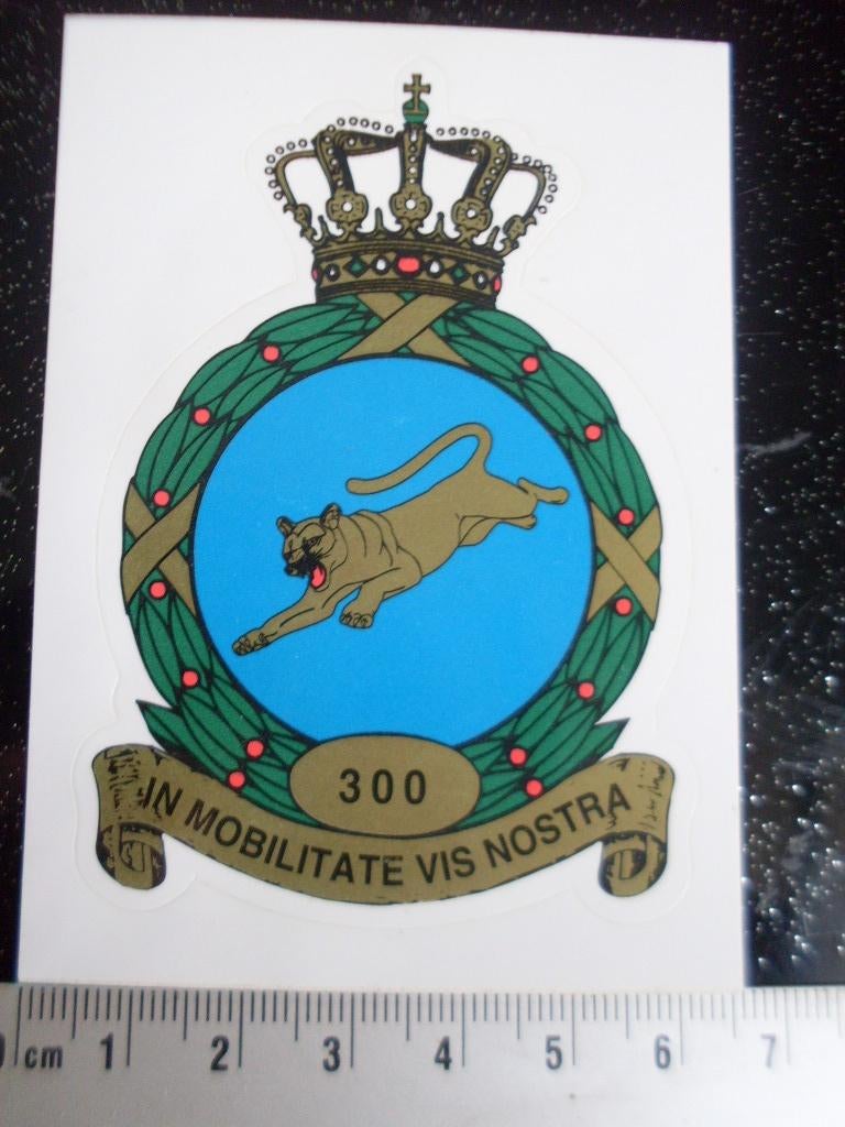 sticker squadron 300 logo wapen embleem leger army, Verzenden, Zo goed als nieuw, Bedrijf of Vereniging