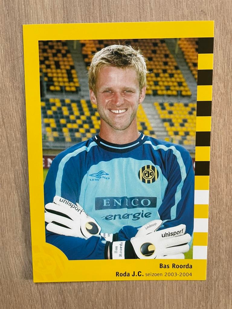 Fotokaart Bas Roorda (Roda JC, PSV) ., Verzamelen, Sportartikelen en Voetbal, Ophalen of Verzenden, Nieuw, Roda JC, Spelerskaart