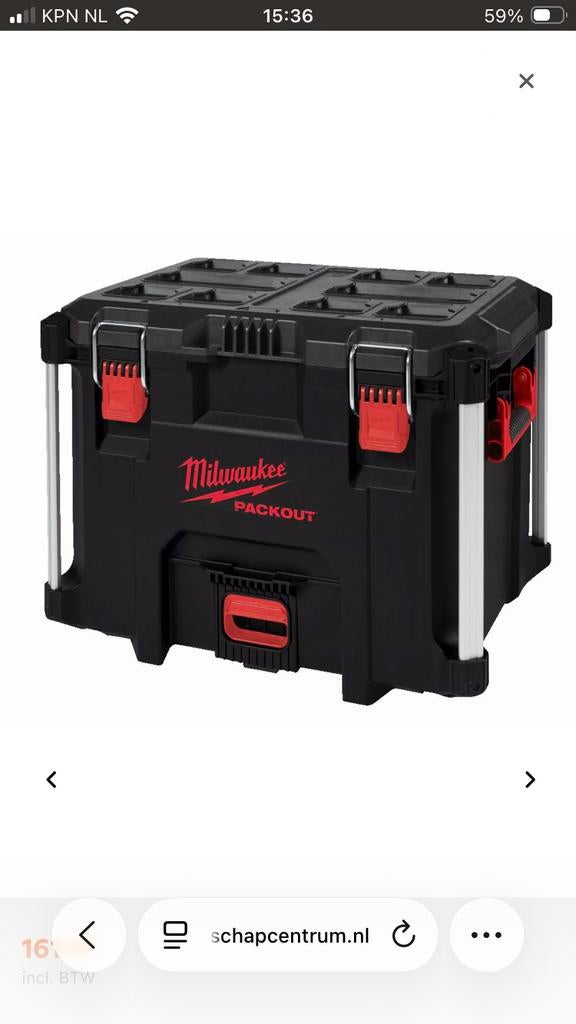 Milwaukee pack out box xl, Ophalen, Nieuw