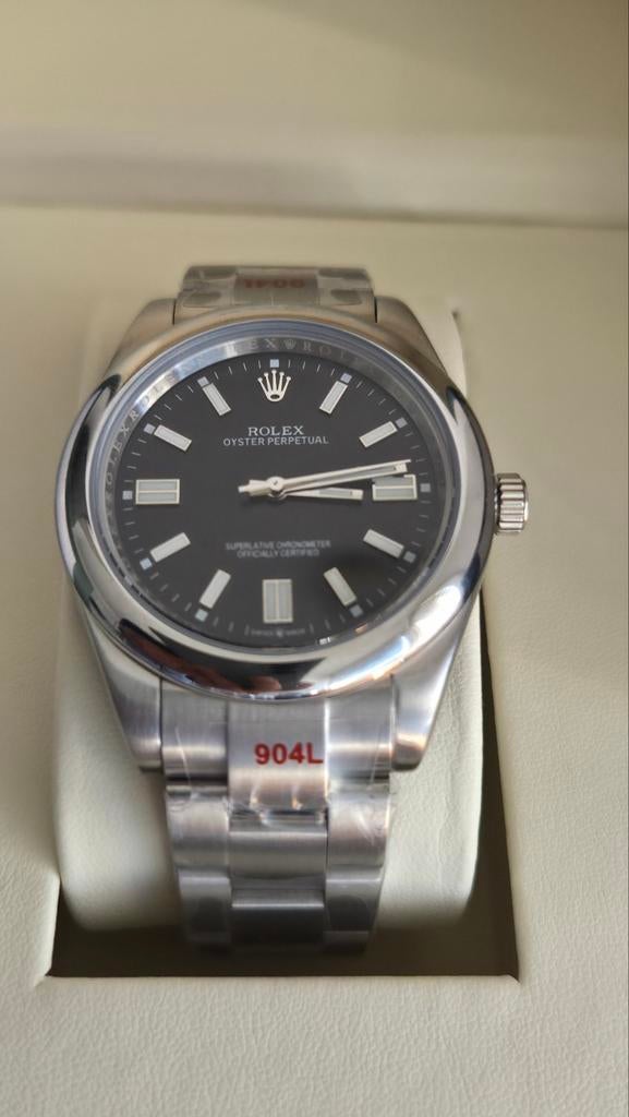 Rolex Oyster Perpetual Zwart 41mm, Sieraden, Tassen en Uiterlijk, Rolex, Zwart, IOS, Nieuw