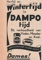 Retro reclame 1953 Mijnhardt Dampo in de wintertijd, Verzamelen, Verzenden, Overige typen
