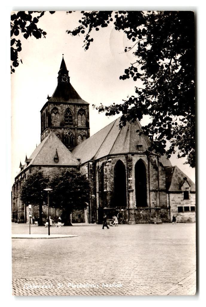 Oldenzaal, St. Plechelmus basiliek, Verzenden, 1940 tot 1960, Gelopen, Overijssel