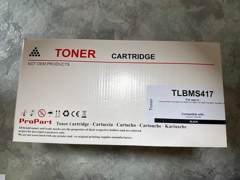 Nieuw toner Cartridge Zwart voor Lexmark Laserprinters, Computers en Software, Printerbenodigdheden, Nieuw, Ophalen of Verzenden