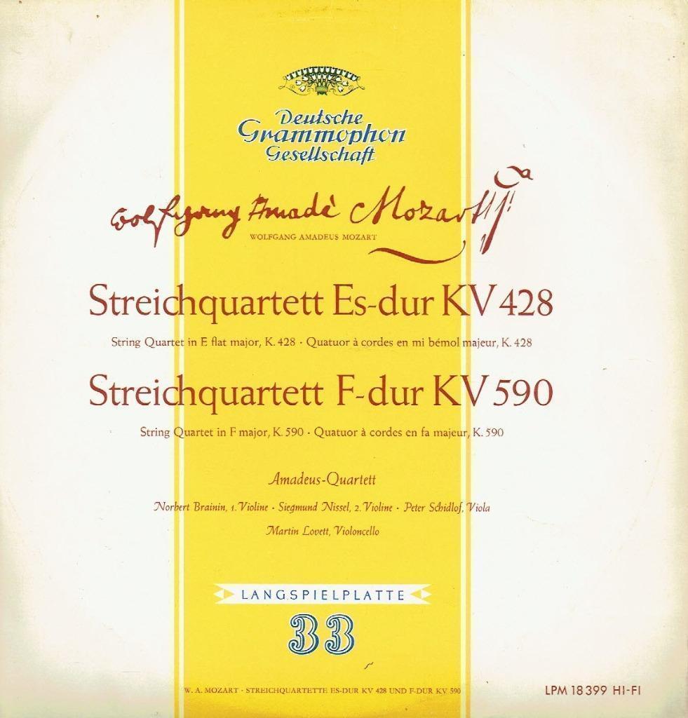 Mozart  Amadeus-Quartett–Streichquartett KV 428 KV 590, Kamermuziek, Ophalen of Verzenden, Zo goed als nieuw, 12 inch