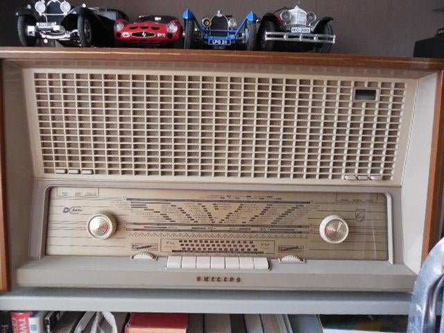 phlips buizen radio jaren 50/60, Audio, Tv en Foto, Radio's, Ophalen, Gebruikt, Radio