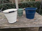 Vintage Emaille Emmer - Brocante Sfeer, Ophalen of Verzenden, Gebruikt, IJzer, Met handgreep