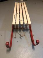 Vintage houten slee met metalen lopers - Decoratief, Ophalen of Verzenden, Gebruikt, Hout